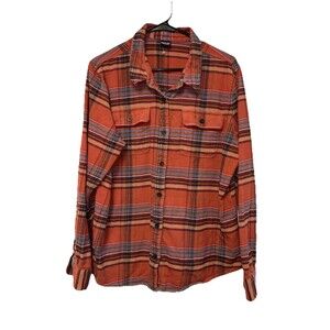 Patagonia Top Women Flannel Shirt Button Plaid Organic Cotton Long Sleeve XL